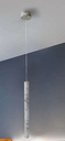 Ver imagem 1 de Pendente Tubo Branco Estilo Mármore 40cm Led 3W 3200k Bivolt PARIS LUZ