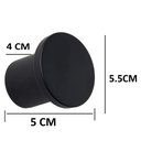 Ver imagem 2 de Kit 3 Ganchos Parede Pendurador Redondo Alumínio Resistente - Marrom
