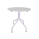 Ver imagem 2 de Jogo Mesa Redonda para Restaurante Comércio com 4 Cadeiras Iso Azul Base Branca Ecomhome