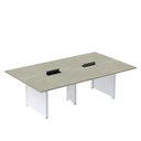 Ver imagem 1 de Mesa de Reunião 2400x1200 MRCPB2412PP Bege/Nogueira Casablanca/Branco