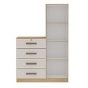 Ver imagem 4 de Cômoda com 4 Gavetas e 1 Porta 107,5cm 0645 Aurora Genialflex