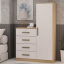 Ver imagem 1 de Cômoda com 4 Gavetas e 1 Porta 107,5cm 0645 Aurora Genialflex