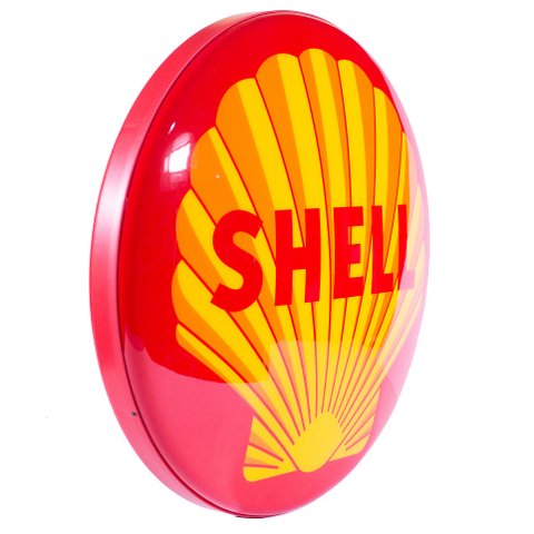 Luminoso de Parede Posto Shell Retrô Vintage para Bar, Garagem, Churrasqueira, Espaço Gourmet