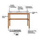 Ver imagem 5 de Escrivaninha de Madeira Branco com Amêndoa Califórnia Tebarrot Móveis