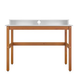 Escrivaninha de Madeira Branco com Amêndoa Califórnia Tebarrot Móveis - 1 Escrivaninha de Madeira Branco com Amêndoa Califórnia Tebarrot Móveis - 1