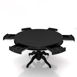Mesa de Jogos Carteado 6 Lugares Bellagio com Gavetas e Tampo Reversível com Tecido Preto-verde - 5