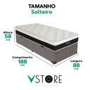Ver imagem 3 de Cama Box Baú Solteiro e Colchão Dallas Molas V-store Cor:cinza