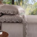 Ver imagem 1 de Jogo de Cama King Altenburg Haus Cetim 600 Fios Aura Cinza