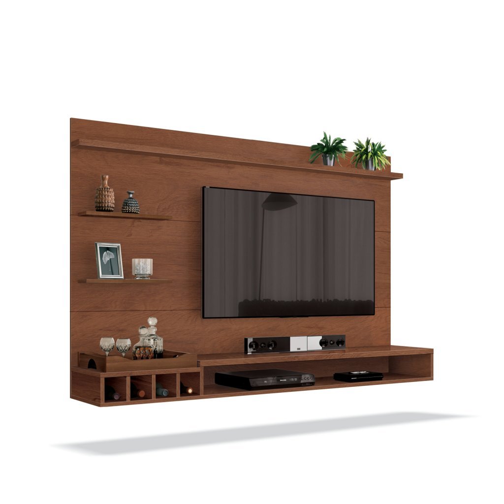 Painel para TV até 55" Palladium com BAR - EDN Móveis: Naturale