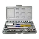 Ver imagem 1 de Jogo Chave Catraca Soquete Pito Cachimbo 40 Peças Cromado