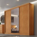 Ver imagem 4 de Guarda Roupa Casal Sonetto Plus 3 Portas com Espelho 6 Gavetas Cinamomo - Novo Horizonte