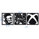 Ver imagem 2 de Kit Quadro Gamer Decorativo Vazado Warzone Xbox 30x30cm