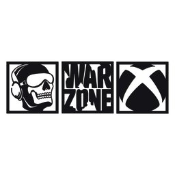 Kit Quadro Gamer Decorativo Vazado Warzone Xbox 30x30cm - 1