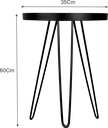 Ver imagem 4 de Mesa Lateral Preta em Ferro com Tampo em Vidro