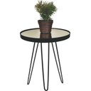 Ver imagem 2 de Mesa Lateral Preta em Ferro com Tampo em Vidro