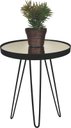Ver imagem 2 de Mesa Lateral Preta em Ferro com Tampo em Vidro