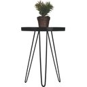 Ver imagem 1 de Mesa Lateral Preta em Ferro com Tampo em Vidro