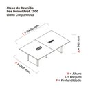 Ver imagem 3 de Mesa de Reunião 2400x1200 Mrcpb2412pp