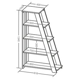 Estante Livreiro Multiuso Decorativa Star 5 Prateleiras Freijo - Artany - 2