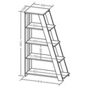 Ver imagem 2 de Estante Livreiro Multiuso Decorativa Star 5 Prateleiras Freijo - Artany