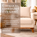Ver imagem 3 de Poltrona Petiz Chair em Bouclê Premium Sala Recepção Confortável Bege