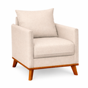 Ver imagem 4 de Poltrona Petiz Chair em Bouclê Premium Sala Recepção Confortável Bege