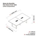 Ver imagem 3 de Mesa de Reunião 2400x1200 MRCPB2412PP Branco/Preto