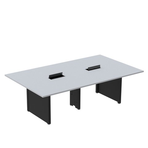 Mesa de Reunião 2400x1400 MRCPB2414PP Cinza/Preto