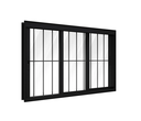 Ver imagem 2 de Janela 3 Folhas de Correr com Grade Alumínio Preto 120x150 Linha 25