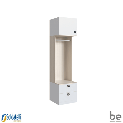 Melfi com Apoio Guarda-roupas Modulado 2 Gavetas C/cabide 1006 Free Várias Cores - Be Mobiliário