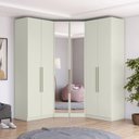 Ver imagem 1 de Guarda Roupa Modulado de Canto Closet c/ Espelho 6 Portas 3 Gavetas Seletto Henn