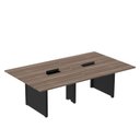Ver imagem 1 de Mesa de Reunião 2400x1400 MRCPB2414PP Marrom/Walnut/Preto