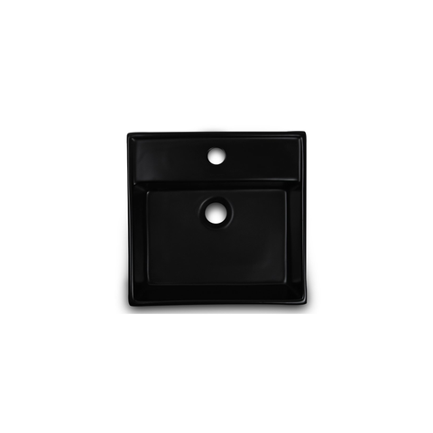 Cuba Apoio Pia Quadrada Mesa Preto 35x35cm Banheiro Icasa