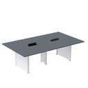 Ver imagem 1 de Mesa de Reunião 2400x1400 MRCPB2414PP Cinza/Grafito/Branco