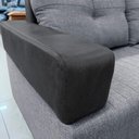 Ver imagem 4 de Sofá 4 Lugares 1,77x2,57m Canto Leona Gold Bom Pastor Linho Cinza/preto