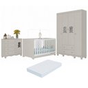 Ver imagem 2 de Quarto de Bebê Completo com Berço Americano 3 em 1 Colchão Incluso Ternura Multimóveis MP4663 -