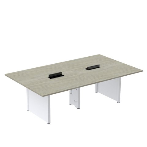 Mesa de Reunião 2400x1400 MRCPB2414PP Bege/Nogueira Casablanca/Branco