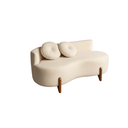 Ver imagem 3 de Sofá Decorativo Curvo Orgânico Living Boucle Bege - Montanaris Decor