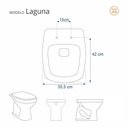 Ver imagem 3 de Assento Sanitário Poliester Laguna Verde Agua (verde Claro) para Vaso Hervy