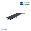 Ver imagem 3 de 1 Prateleira Preta 70X20 Com Suporte Flutuante Mdf Organizadora Decoração Cozinha Quarto Banheiro