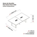 Ver imagem 3 de Mesa de Reunião 2400x1400 Mrcpb2414pp