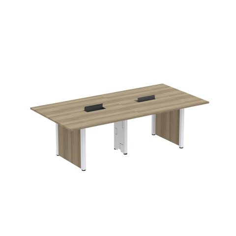 Mesa de Reunião 2400x1400 MRCPB2414PP Marrom/Noce Marromle/Branco
