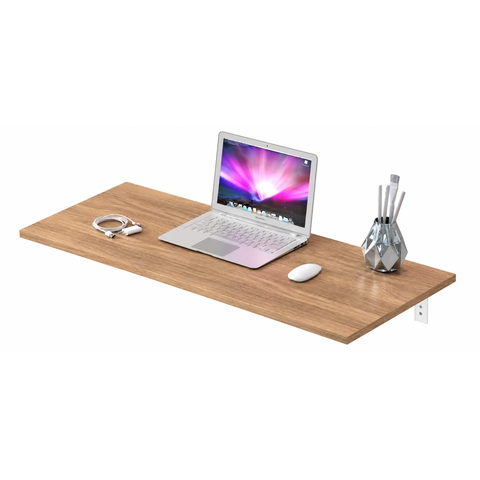 Mesa de Parede Escritório Dobrável Suspensa com Suporte 90x38 Teka Madrid