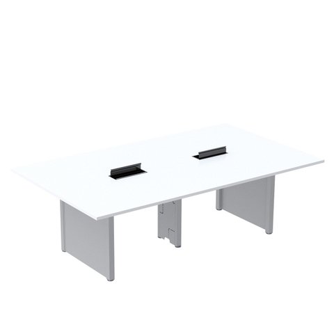 Mesa de Reunião 2400x1400 MRCPB2414PP Branco/Cinza