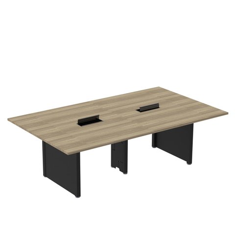 Mesa de Reunião 2400x1200 MRCPB2412PP Marrom/Noce Marromle/Preto
