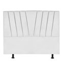 Ver imagem 3 de Cabeceira Estofada Bélgica 140cm Casal para Cama Box Quarto Corino Branco - Gat Magazine