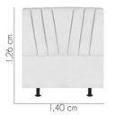 Ver imagem 2 de Cabeceira Estofada Bélgica 140cm Casal para Cama Box Quarto Corino Branco - Gat Magazine