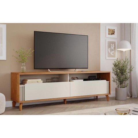 Rack Bancada p/ TV 60 pol Sergipe 200cm Cinamomo Permóbili