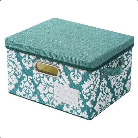 Caixa Organizadora Multiuso com Tampa em Tecido Dobravel P