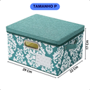 Ver imagem 2 de Caixa Organizadora Multiuso com Tampa em Tecido Dobravel P